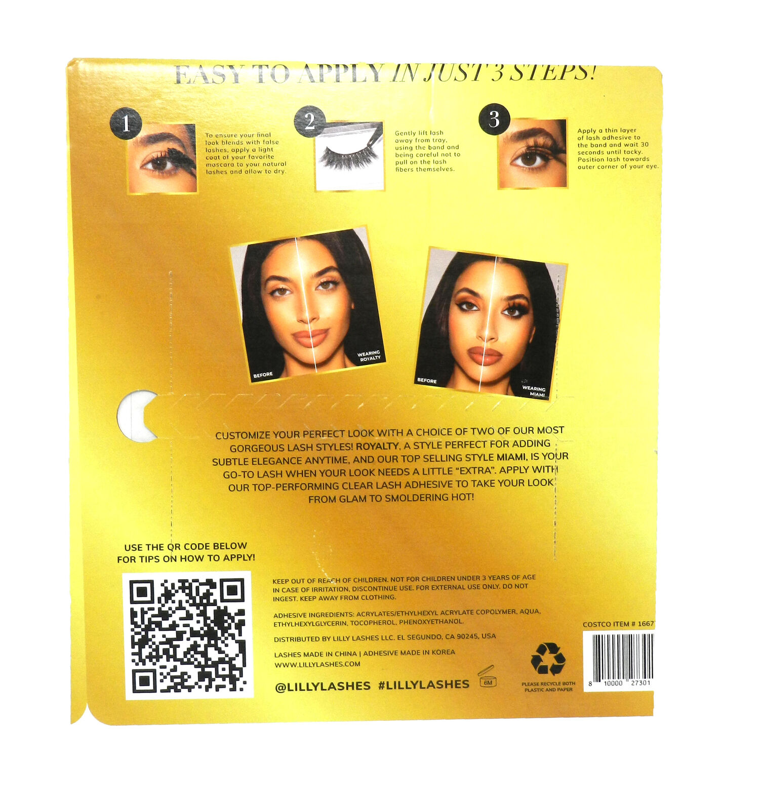 Lilly Lashes Elegant by Day Smoldering by Night Adhesive Lash Set