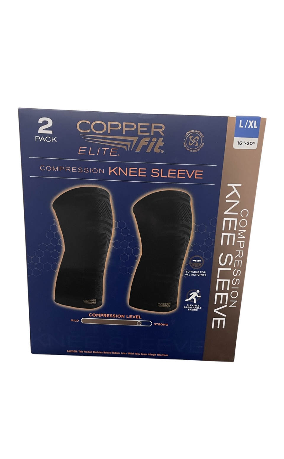 Copper Fit Elite 2 Pack Compression Knee Sleeve