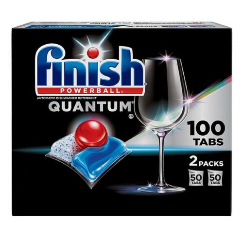 Finish Quantum Powerball Dishwasher Detergent Tablets, 100 ct