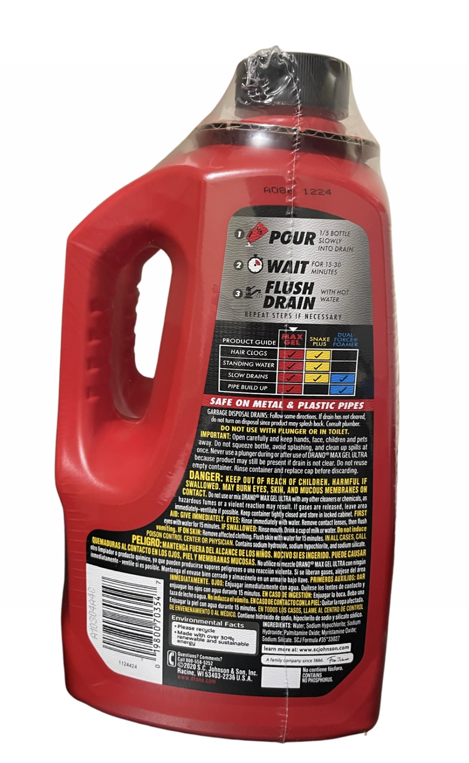 Drano Max Ultra Gel Clog Remover 80 fl. oz