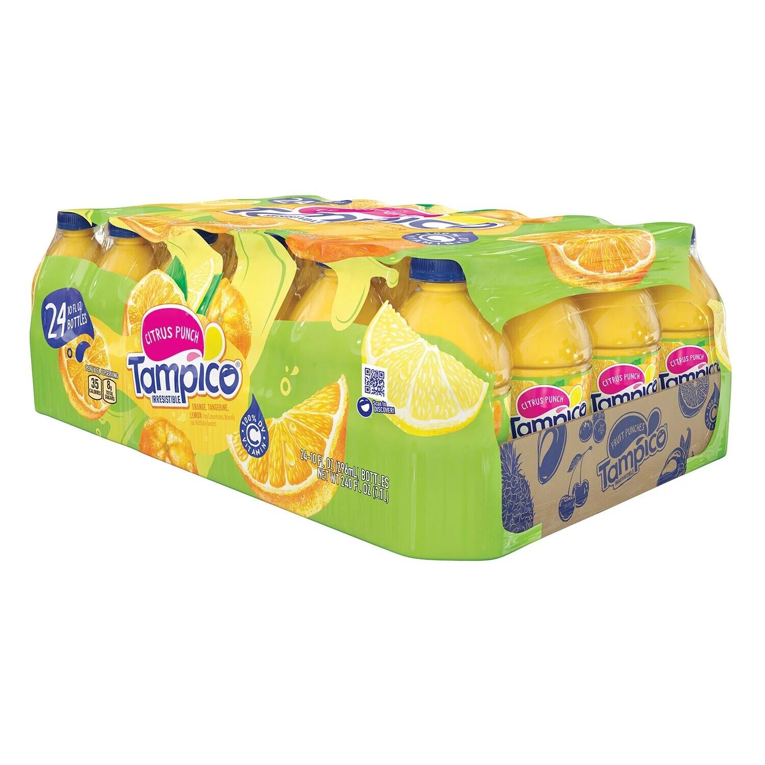 100% Juice, Orange, 10oz Bottle, 24/Carton