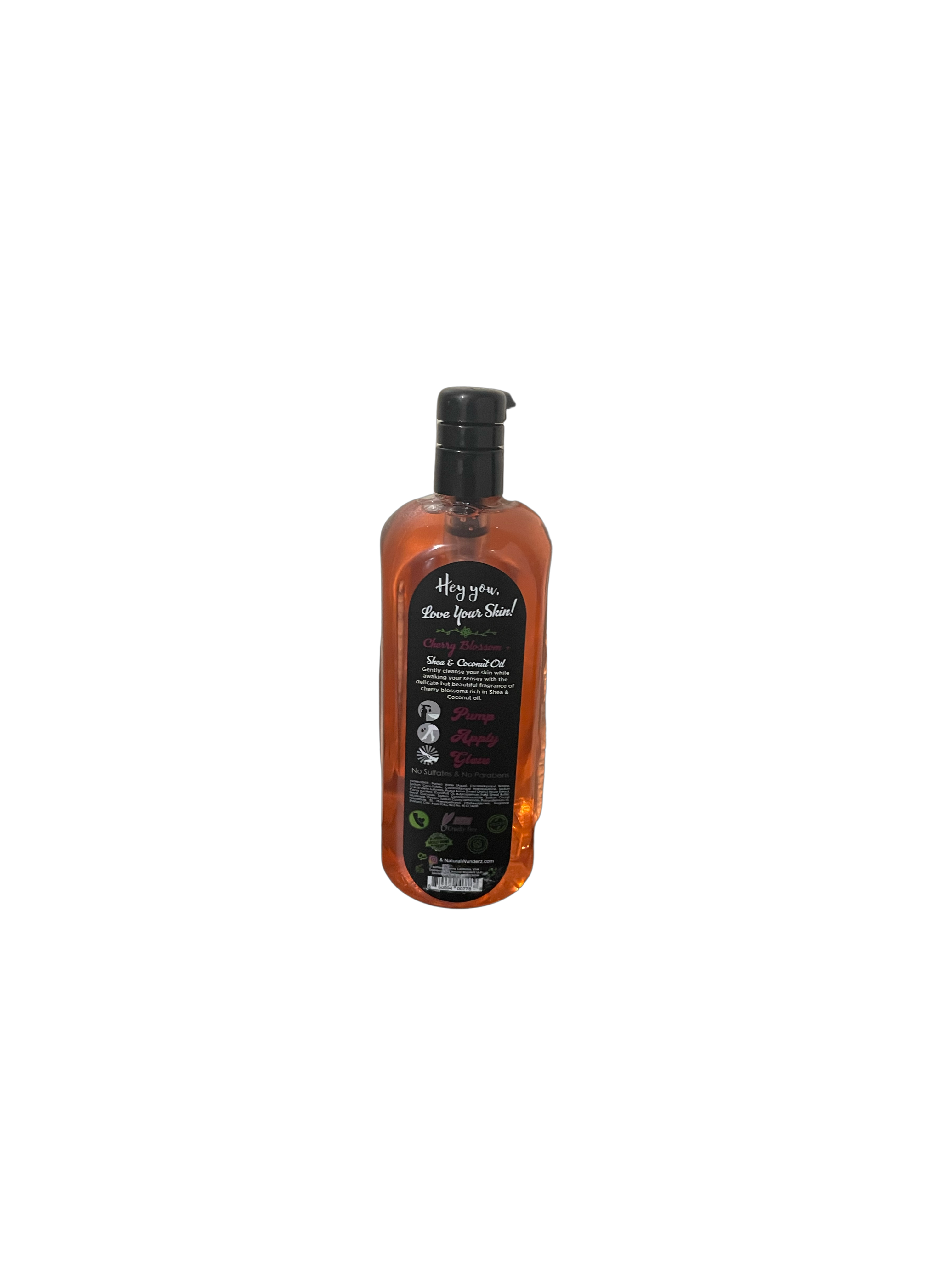 Natural Wunderz Cherry blossom Shea & Coconut Oil Body Wash 32oz