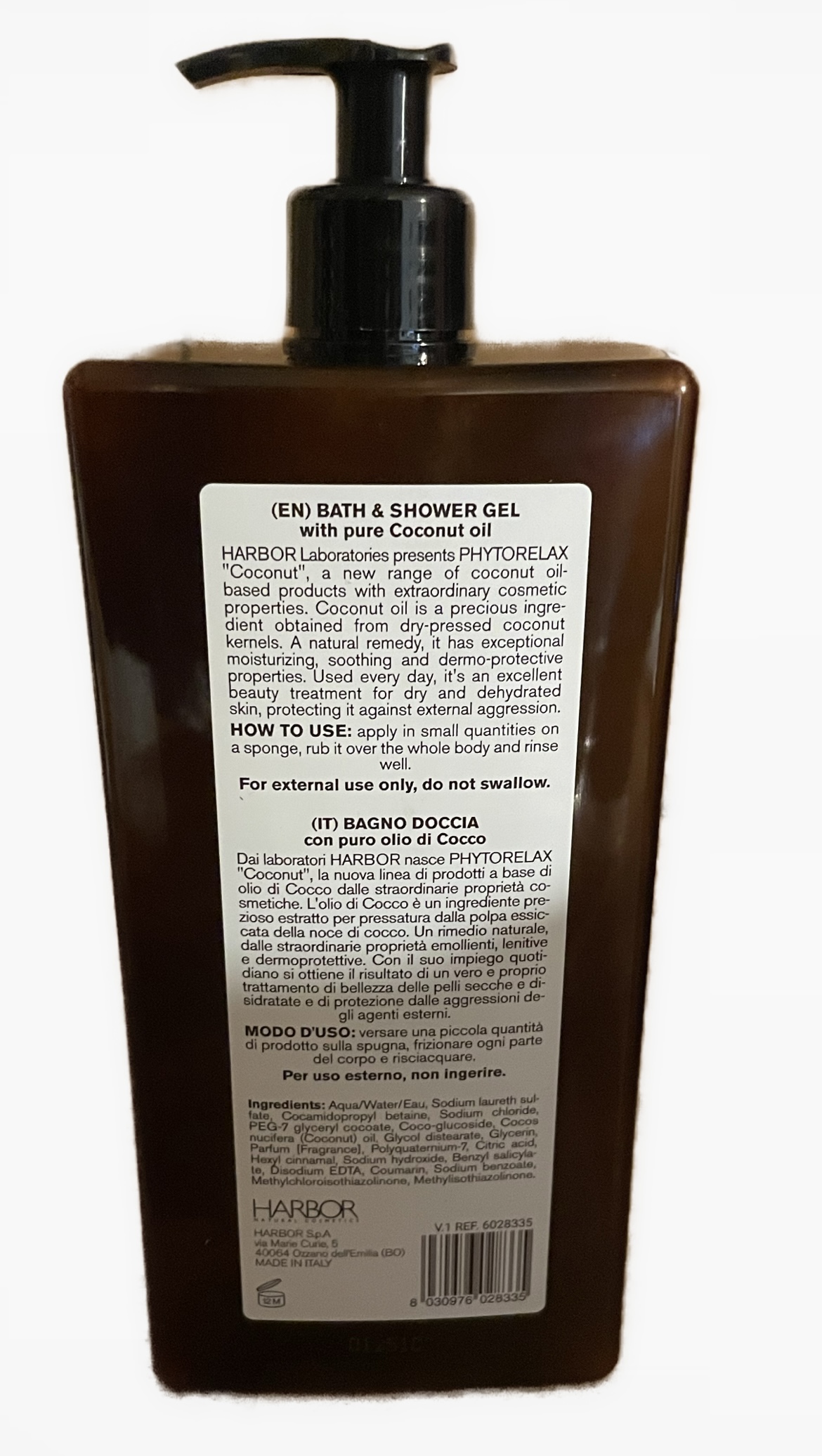 coconut bath &shower gel with pure coconut oil 33.8Oz