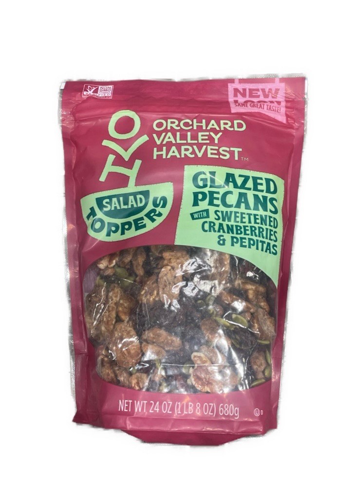 ORCHARD VELLEY HARVEST SALAD TOPPERS GLAZED PECANS24 OZ.