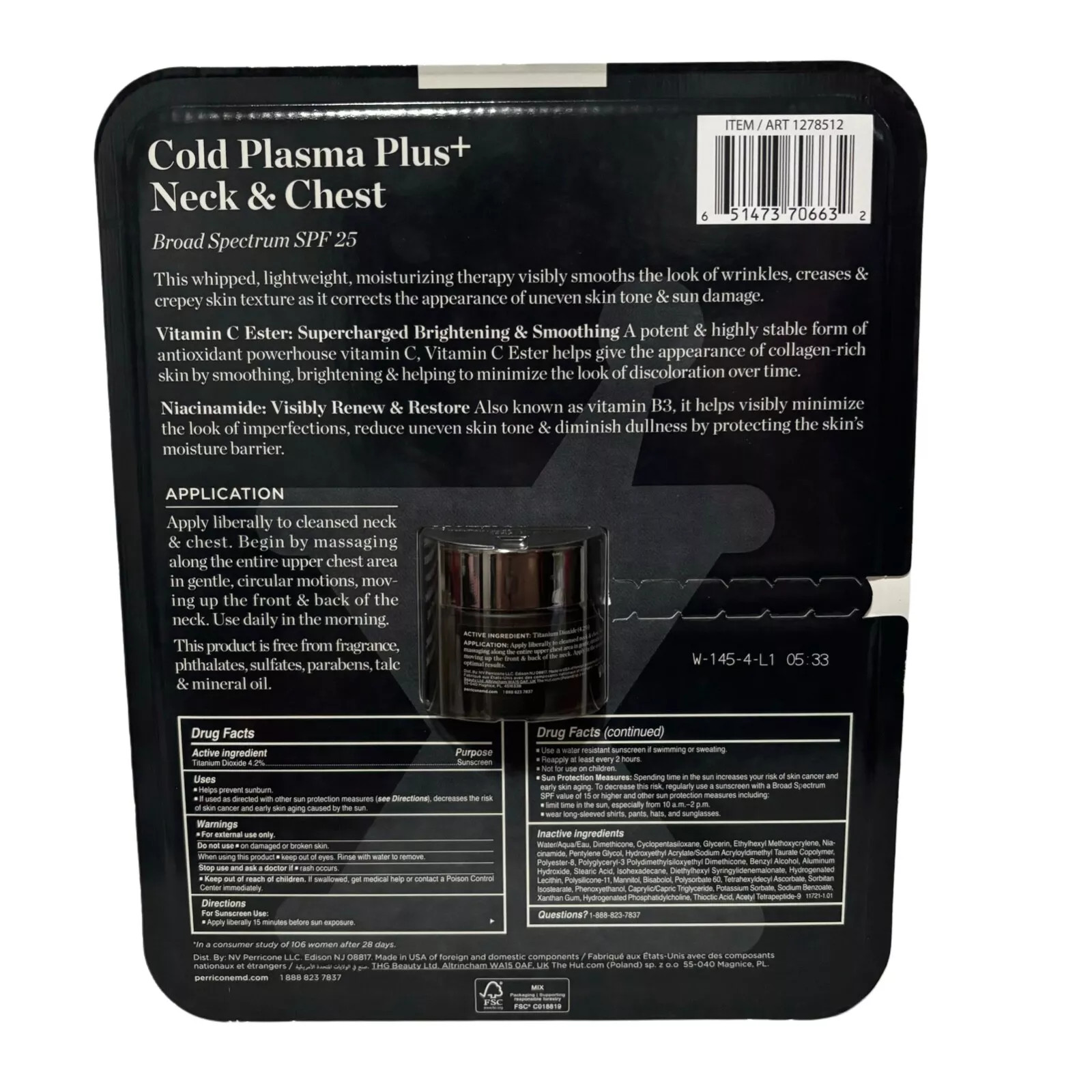 Perricone MD Cold Plasma Plus Neck and Chest Brand Spectrum SPF 25