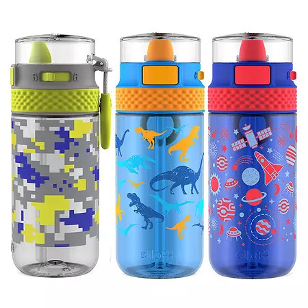 Ello Stratus 16-Ounce Tritan Water Bottle, 3 Pack (VARIETY OF COLORS)