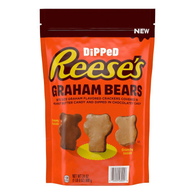 Dipped Reese’s Graham Bears – Milk Chocolate & Peanut Butter, 24 oz Bag