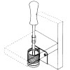 Diagram - Steel Cabinet and Furniture Leveler, Regular Duty,  ABS insert Attachment - replacementtablelegs.com