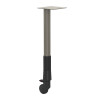 Adjustable Table Leg with Caster, 25-3/4”- 29-1/4
