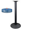 Cast Iron Sun Table Base, 22" Round Base Spread, 41" Height, 3" diameter column with Cast Iron Base and 9" top plate