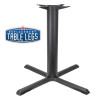 CAST IRON TABLE BASE, X Style 33‚Äùx33‚Äù, 28-1/2‚Äù height, 3‚Äù diameter steel column - replacementtablelegs.com