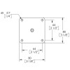 Diagram - Como Leg Mounting Bracket dimensions