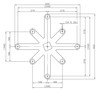 Specifications for Table Base Spider Connector 24 Inch Cast Iron