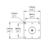 ROCKWELL LEGS STAINLESS STEEL 2-3/8″ Top Plate Schematic