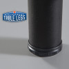 Black Matte Como Leg 4'' Cabinet Leg,  2'' diameter, 1-1/8'' adjustable foot - Replacementtablelegs.com