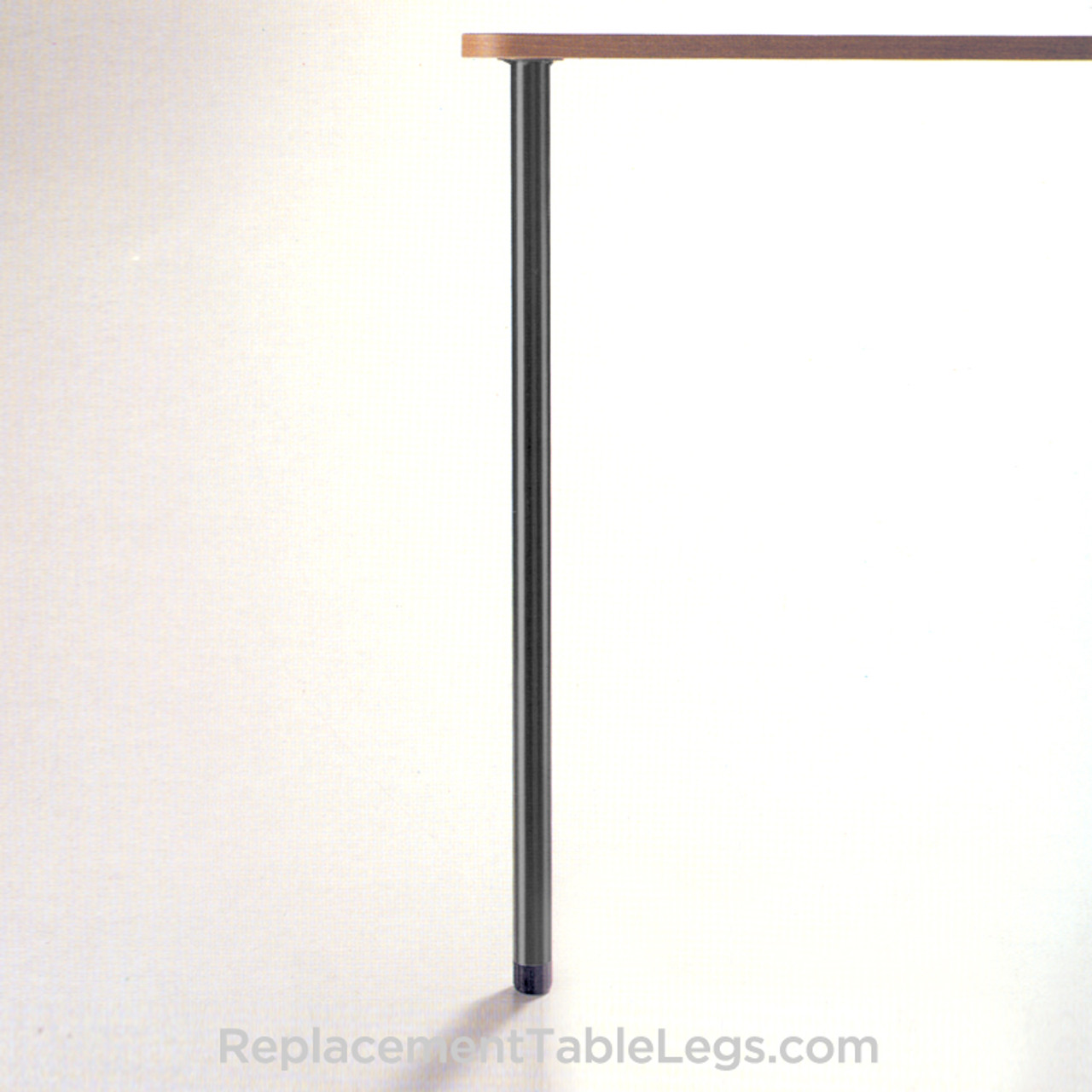 Slim Table Leg, 27-3/4'' height, 1-3/8'' diameter leg, 1'' adjustable foot, SINGLE
