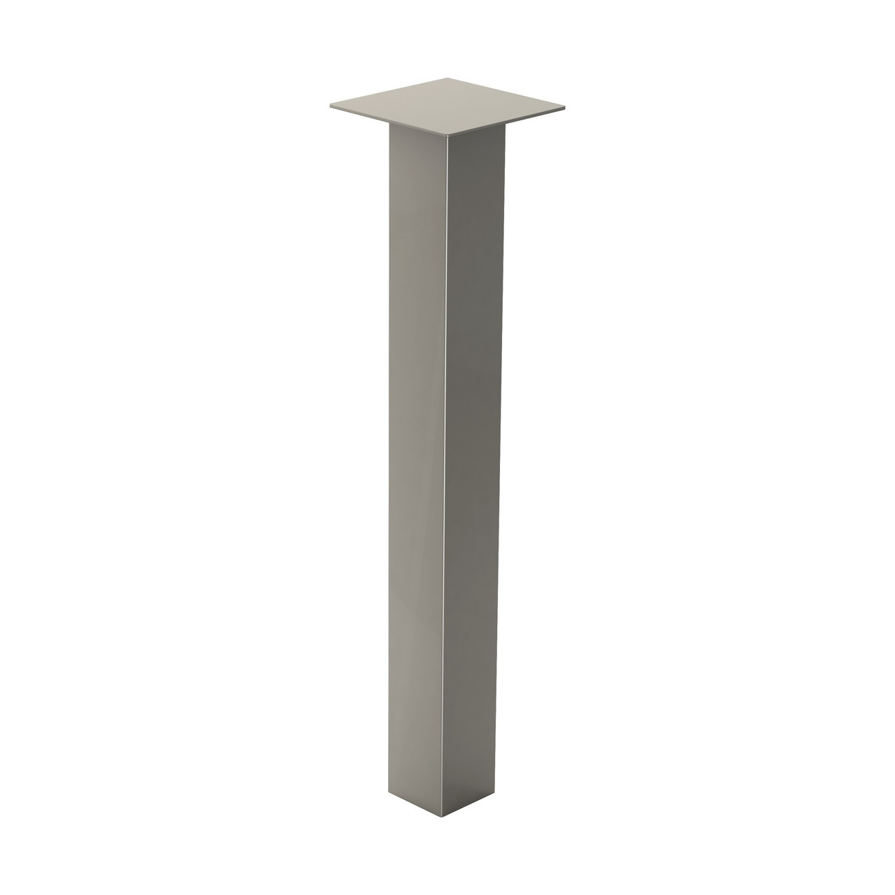 Square Table Leg, 273/4” Height, 2” square, welded steel, with adjustable leveler, SINGLE