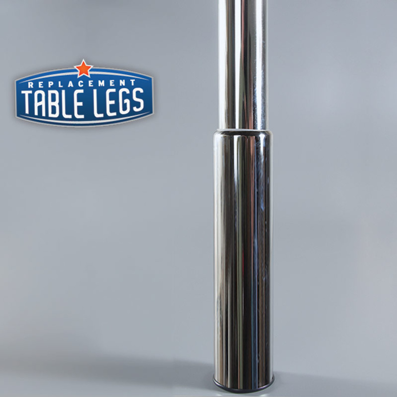 Chrome Studio Telescoping Table Leg Metal Cover - replacementtablelegs.com