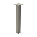 Square Table Leg, 40-3/4" Height, 2" square, welded steel, with adjustable leveler. - Replacementtablelegs.com