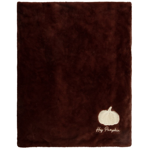 Hey Pumpkin Faux Fur Throw