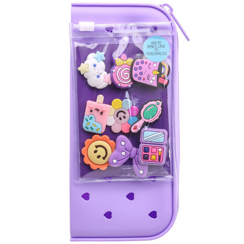 Kawaii CHarm Pencil Case - Purple