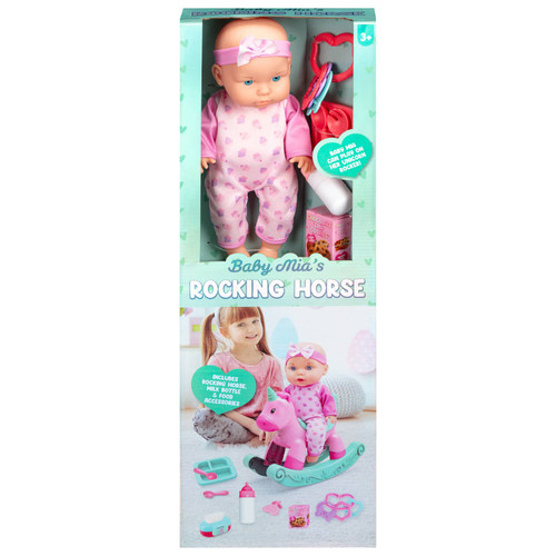 Baby Mia's Rocking Horse Doll Playset