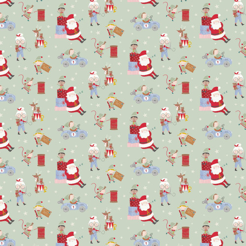 Kids' Christmas Wrapping Paper 8m - Green