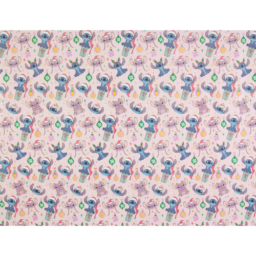 Stitch Christmas Wrapping Paper 6m - Pink