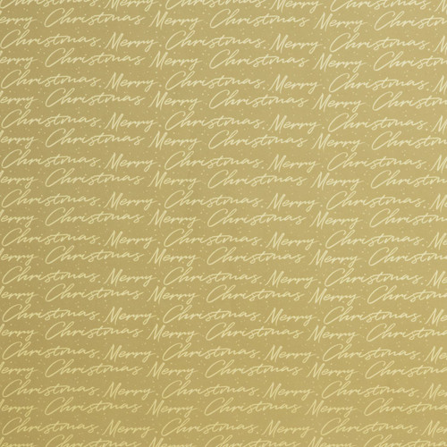 Gold Hot Foil Wrapping Paper 3m - Merry Christmas