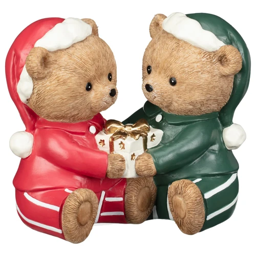 Resin Bears with Presents Ornament