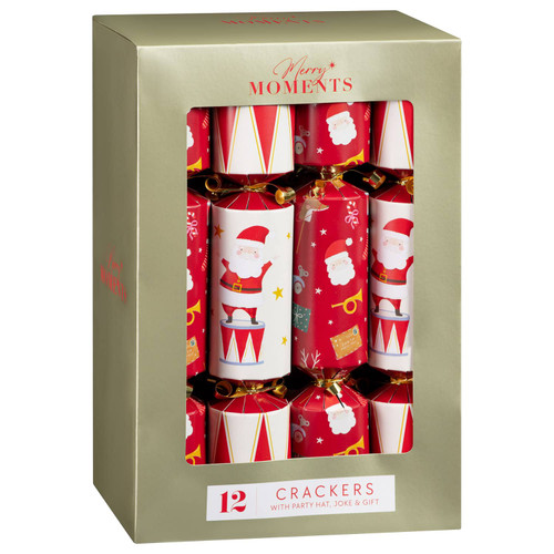 Merry Moments Christmas Crackers 12 x 11" - Santa