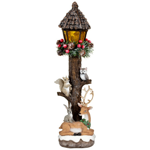 Light Up Woodland Lamp Post - Reindeer
