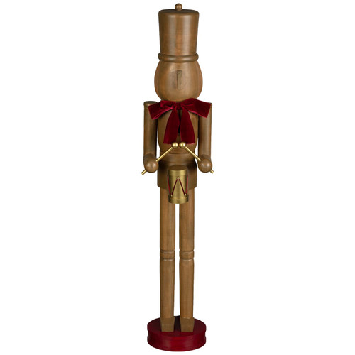 Plain Wooden Nutcracker with Bow