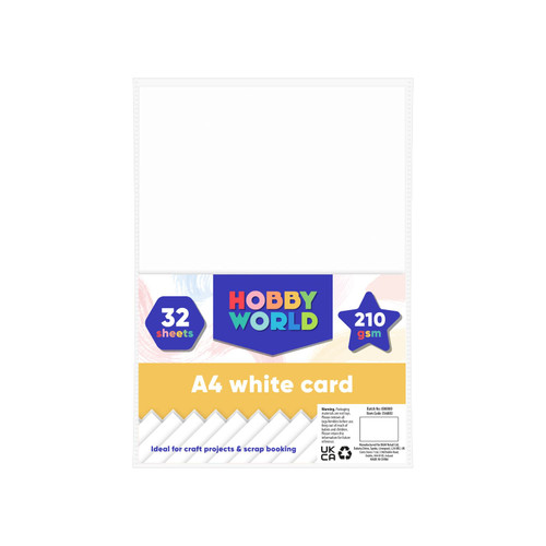 Hobby World A4 Card 32pk - White