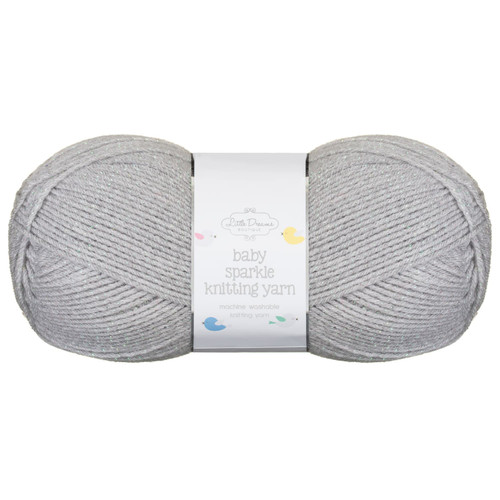 Baby Sparkle Knitting Yarn 100g - Grey