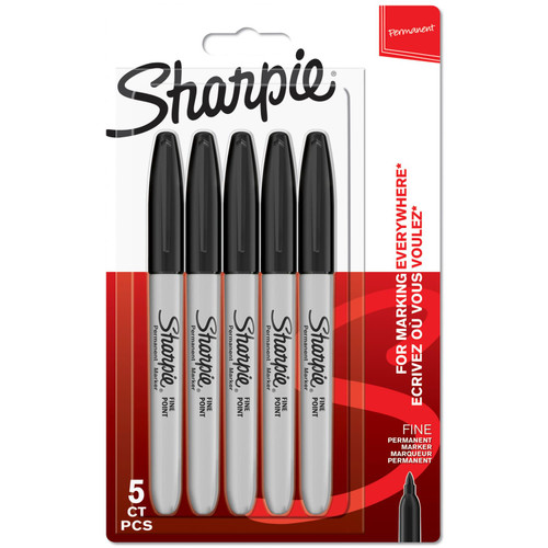 Sharpie Permanent Marker 5pk - Black