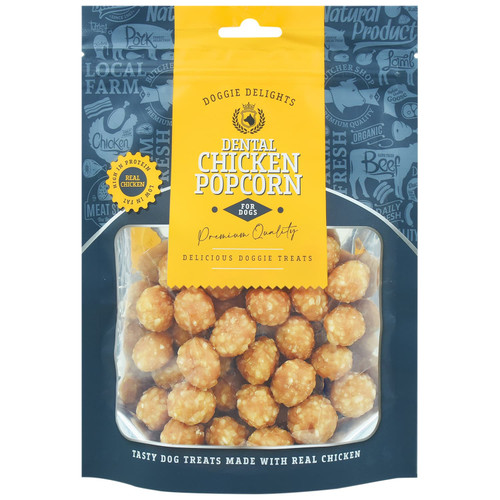 Doggie Delights Dog Treats 175g - Chicken Popcorn