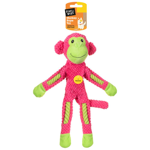 Monkey Rope Toy - Pink