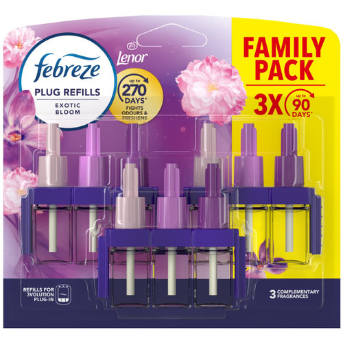 Febreze 3Volution Plug In Refill 3pk - Exotic Bloom