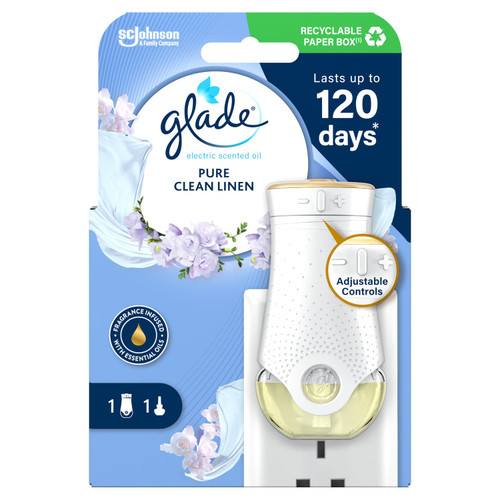 Glade Electric Scented Oil Plug In & Refill Kit - Pure Clean Linen