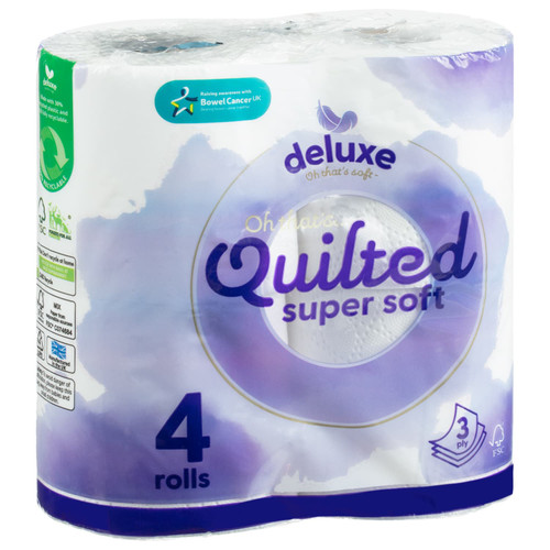 Deluxe Oh That’s Soft Quilted Super Soft 4pk