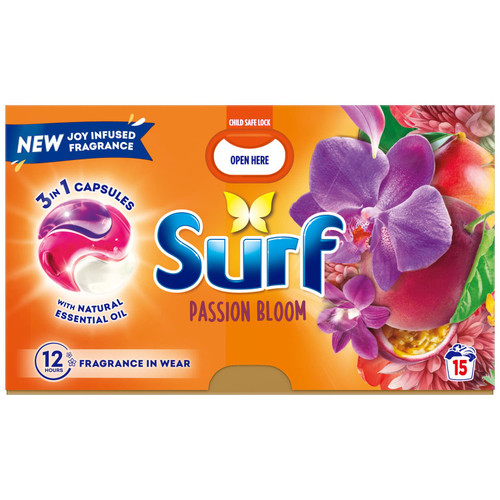 Surf 3 in 1 Laundry Capsules 15W - Passion Bloom