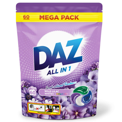 Daz All In 1 Laundry Pods 60W - Wild Lilac