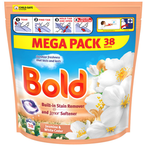 Bold Laundry Pods 38W - Jasmine & White Cedar