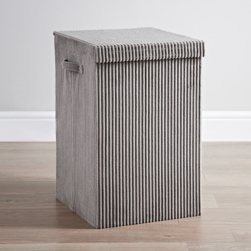 Ribbed Laundry Hamper with Lid