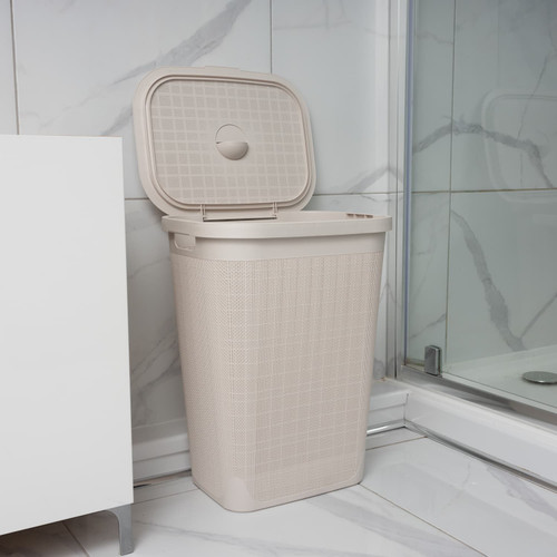 Addis Hessian Laundry Hamper with Lid 60L