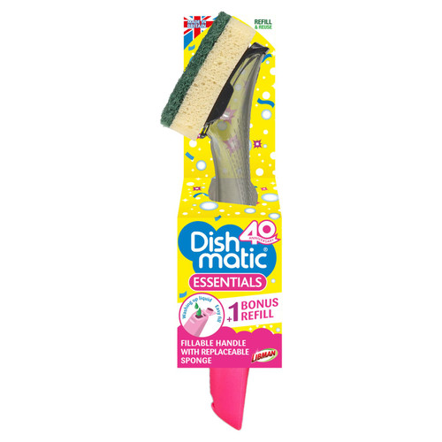 Dishmatic Refillable Dish Brush Plus Extra Refill
