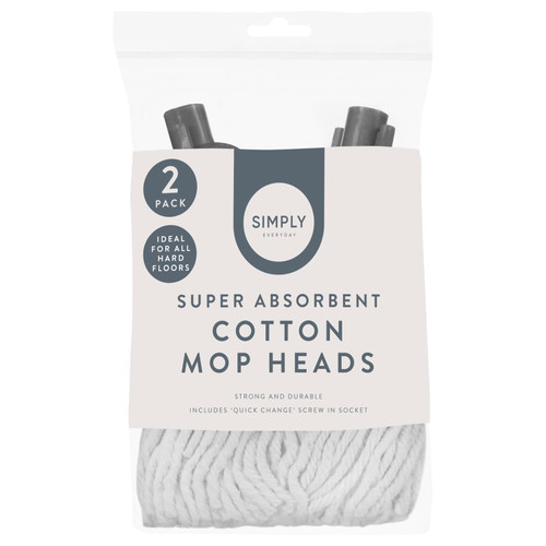 Cotton Mop Heads 2pk