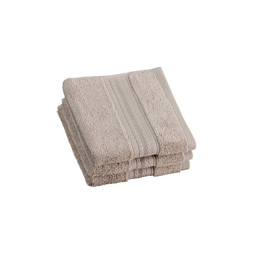 Signature Zero Twist Face Cloth 3pk - Biscuit