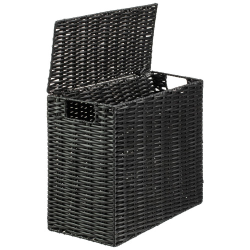 Bathroom Woven Storage Box - Black